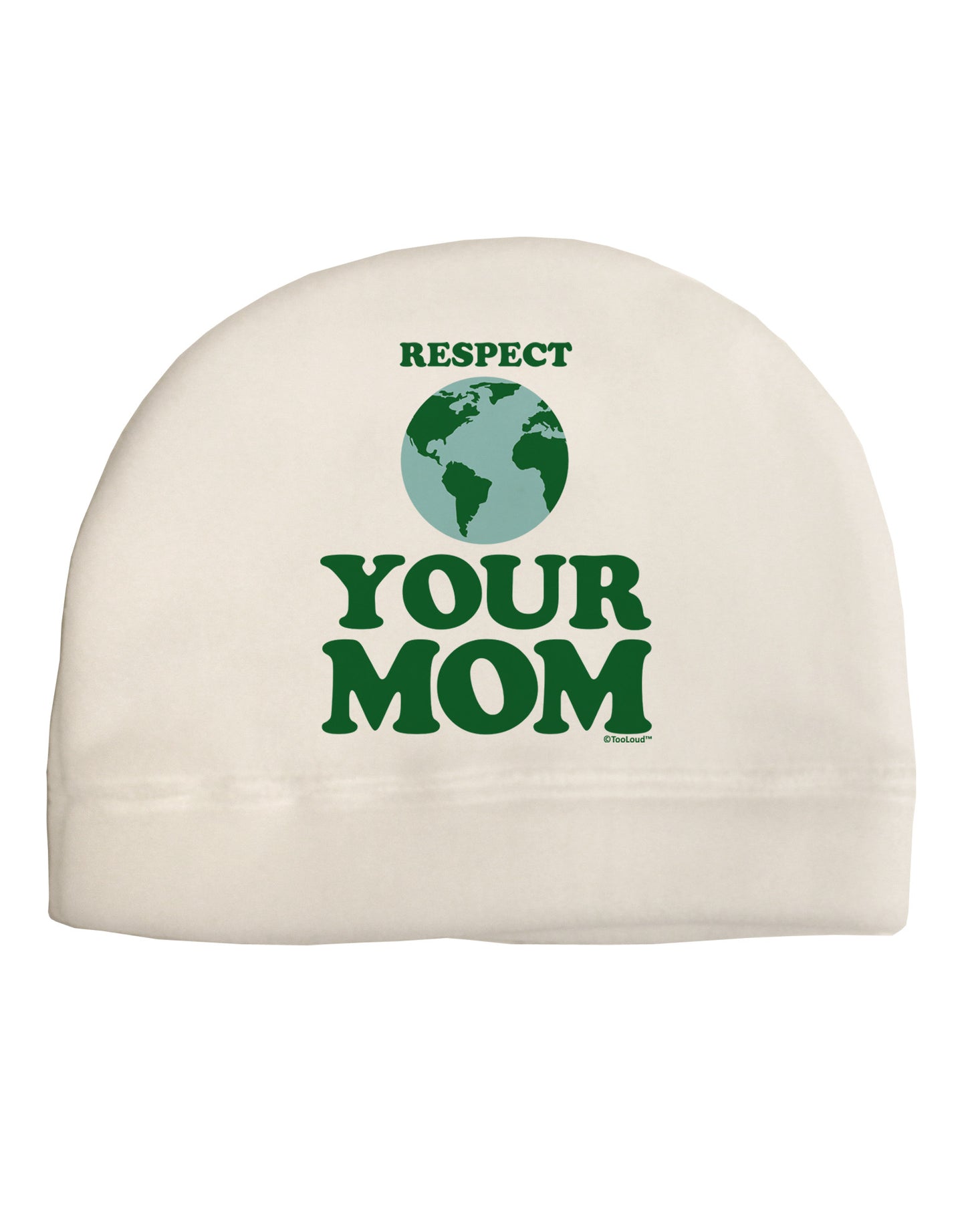 Respect Your Mom - Mother Earth Design - Color Adult Fleece Beanie Cap Hat-Beanie-TooLoud-White-One-Size-Fits-Most-Davson Sales