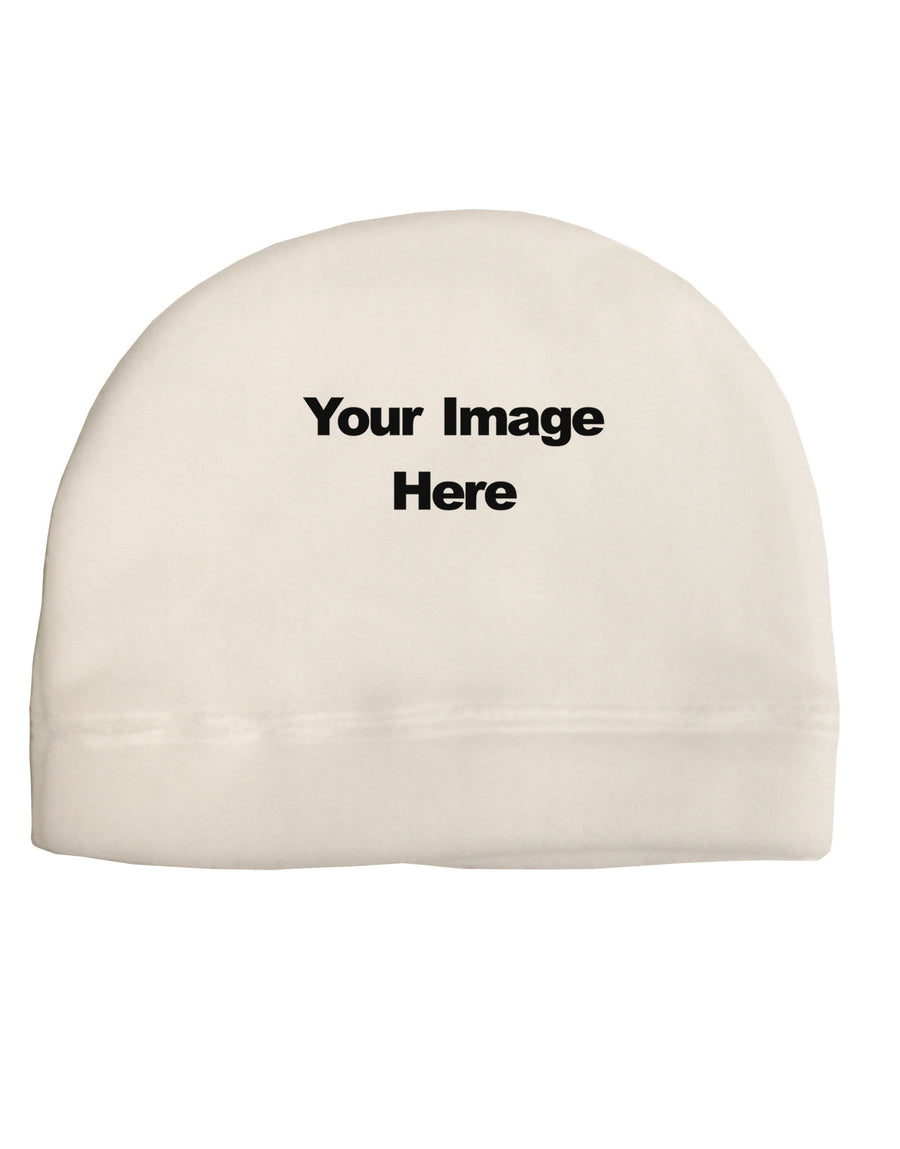 Custom Personalized Image and Text Adult Fleece Beanie Cap Hat