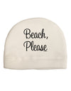 Beach Please Adult Fleece Beanie Cap Hat-Beanie-TooLoud-White-One-Size-Fits-Most-Davson Sales