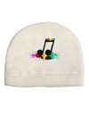 Paint Music Note Adult Fleece Beanie Cap Hat-Beanie-TooLoud-White-One-Size-Fits-Most-Davson Sales