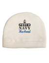 Proud Navy Husband Adult Fleece Beanie Cap Hat-Beanie-TooLoud-White-One-Size-Fits-Most-Davson Sales