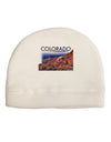 Colorado Mtn Sunset Cutout Adult Fleece Beanie Cap Hat-Beanie-TooLoud-White-One-Size-Fits-Most-Davson Sales