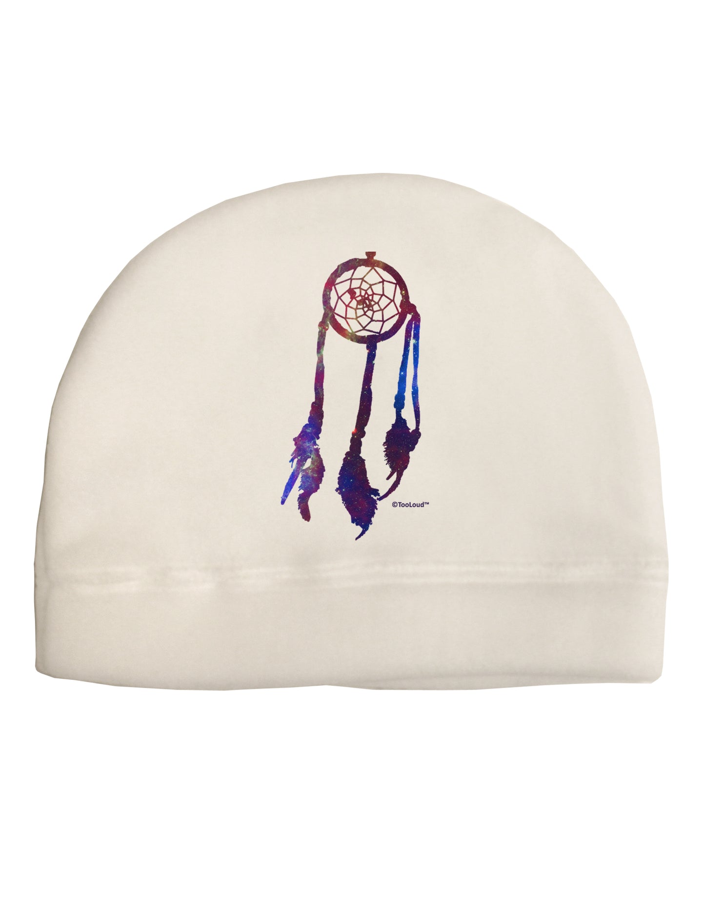 Graphic Feather Design - Galaxy Dreamcatcher Adult Fleece Beanie Cap Hat by TooLoud-Beanie-TooLoud-White-One-Size-Fits-Most-Davson Sales