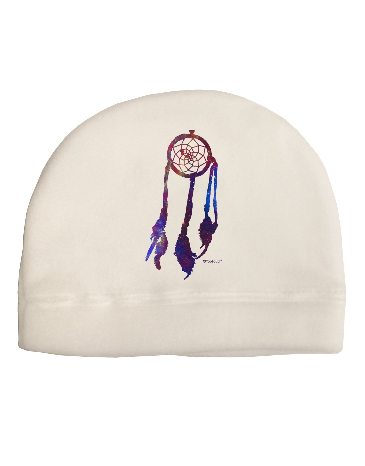Graphic Feather Design - Galaxy Dreamcatcher Adult Fleece Beanie Cap Hat by TooLoud-Beanie-TooLoud-White-One-Size-Fits-Most-Davson Sales