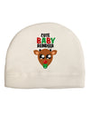 Cute Baby Reindeer Matching Deer Adult Fleece Beanie Cap Hat-Beanie-TooLoud-White-One-Size-Fits-Most-Davson Sales