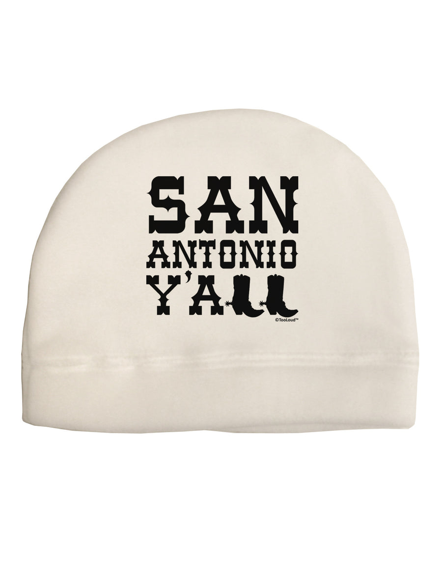 San Antonio Y'all - Boots - Texas Pride Child Fleece Beanie Cap Hat by TooLoud-Beanie-TooLoud-White-One-Size-Fits-Most-Davson Sales