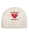 You Break It You Buy It Heart Adult Fleece Beanie Cap Hat-Beanie-TooLoud-White-One-Size-Fits-Most-Davson Sales