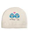 Owl Always Love You - Blue Owls Child Fleece Beanie Cap Hat by TooLoud-Beanie-TooLoud-White-One-Size-Fits-Most-Davson Sales