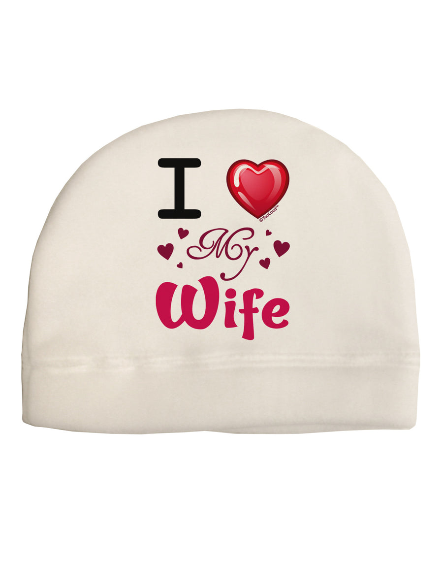 I Love Heart My Wife Adult Fleece Beanie Cap Hat-Beanie-TooLoud-White-One-Size-Fits-Most-Davson Sales