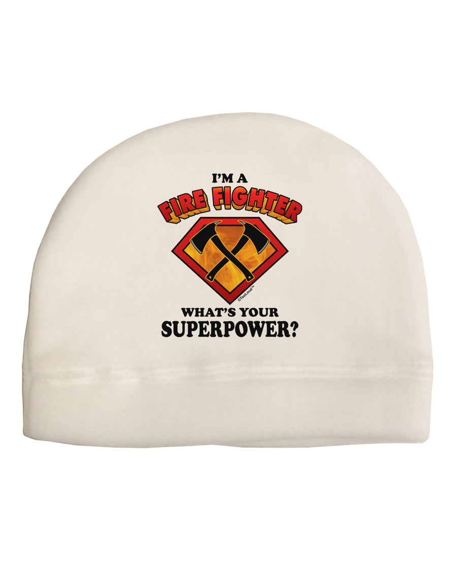 Fire Fighter - Superpower Adult Fleece Beanie Cap Hat-Beanie-TooLoud-White-One-Size-Fits-Most-Davson Sales