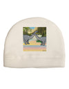 Diplodocus Longus - Without Name Child Fleece Beanie Cap Hat-Beanie-TooLoud-White-One-Size-Fits-Most-Davson Sales