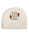 Leg Day - Turkey Leg Adult Fleece Beanie Cap Hat-Beanie-TooLoud-White-One-Size-Fits-Most-Davson Sales