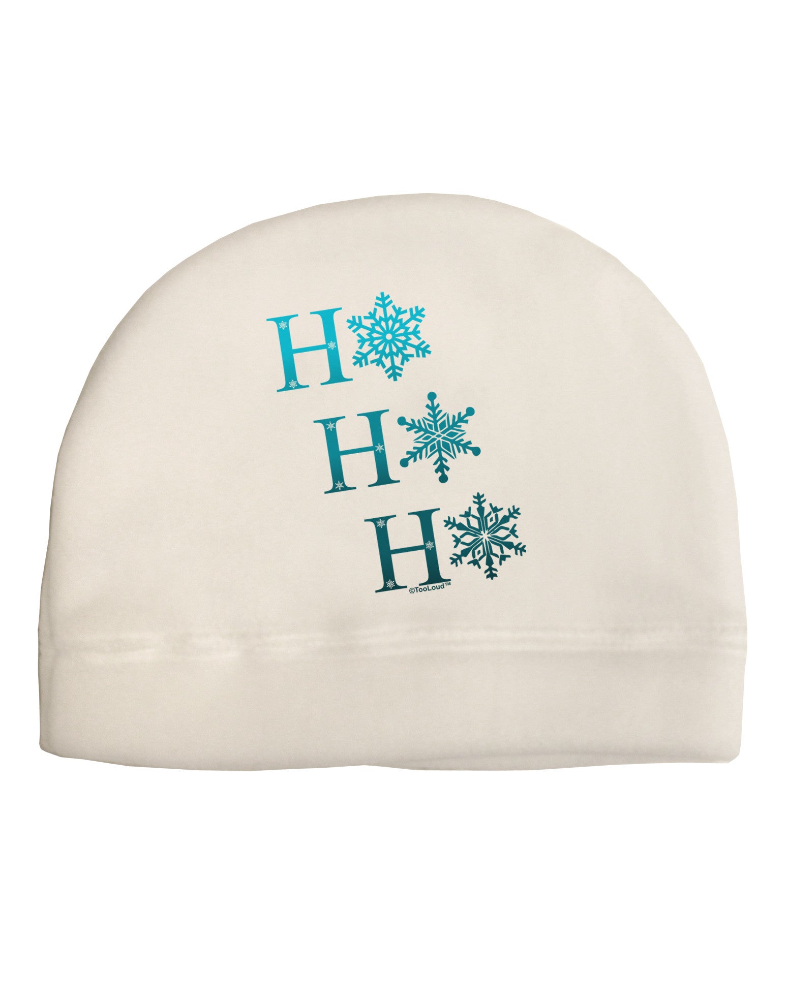 Ho Ho Ho Snowflakes Adult Fleece Beanie Cap Hat-Beanie-TooLoud-White-One-Size-Fits-Most-Davson Sales