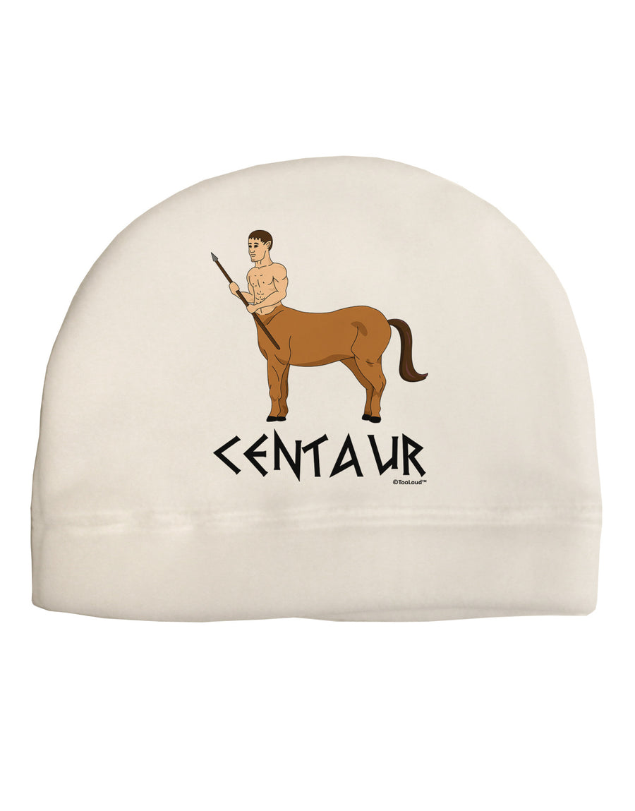 Greek Mythology Centaur Design - Color - Text Adult Fleece Beanie Cap Hat by TooLoud-Beanie-TooLoud-White-One-Size-Fits-Most-Davson Sales