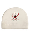 Peace & Love For Paris Child Fleece Beanie Cap Hat-Beanie-TooLoud-White-One-Size-Fits-Most-Davson Sales