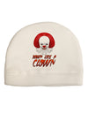 Down Like a Clown Child Fleece Beanie Cap Hat-Beanie-TooLoud-White-One-Size-Fits-Most-Davson Sales