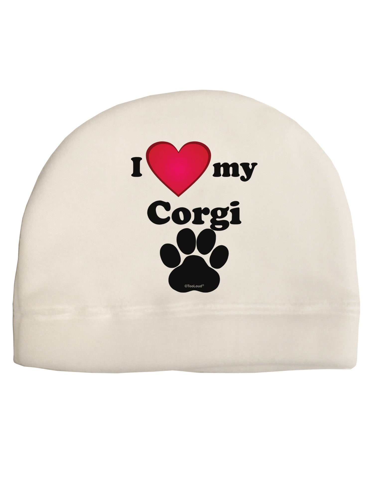 I Heart My Corgi Adult Fleece Beanie Cap Hat by TooLoud-TooLoud-White-One-Size-Fits-Most-Davson Sales