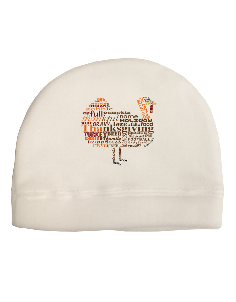 Turkey Typography Adult Fleece Beanie Cap Hat-Beanie-TooLoud-White-One-Size-Fits-Most-Davson Sales