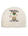 Jingle Bells All the way Adult Fleece Beanie Cap Hat-Beanie-TooLoud-White-One-Size-Fits-Most-Davson Sales