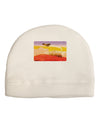 Planet Mars Watercolor Adult Fleece Beanie Cap Hat-Beanie-TooLoud-White-One-Size-Fits-Most-Davson Sales