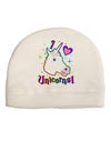 I love Unicorns Adult Fleece Beanie Cap Hat-Beanie-TooLoud-White-One-Size-Fits-Most-Davson Sales