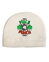 You Pinch Me I Punch You Adult Fleece Beanie Cap Hat-Beanie-TooLoud-White-One-Size-Fits-Most-Davson Sales