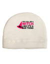 Witch - Bad Thing Hat Adult Fleece Beanie Cap Hat-Beanie-TooLoud-White-One-Size-Fits-Most-Davson Sales