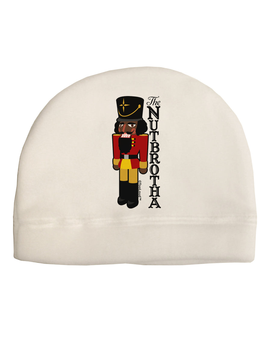 The Nutbrotha - Black Nutcracker Adult Fleece Beanie Cap Hat by-Beanie-TooLoud-White-One-Size-Fits-Most-Davson Sales