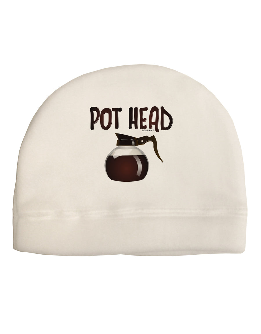 Pot Head - Coffee Adult Fleece Beanie Cap Hat-Beanie-TooLoud-White-One-Size-Fits-Most-Davson Sales