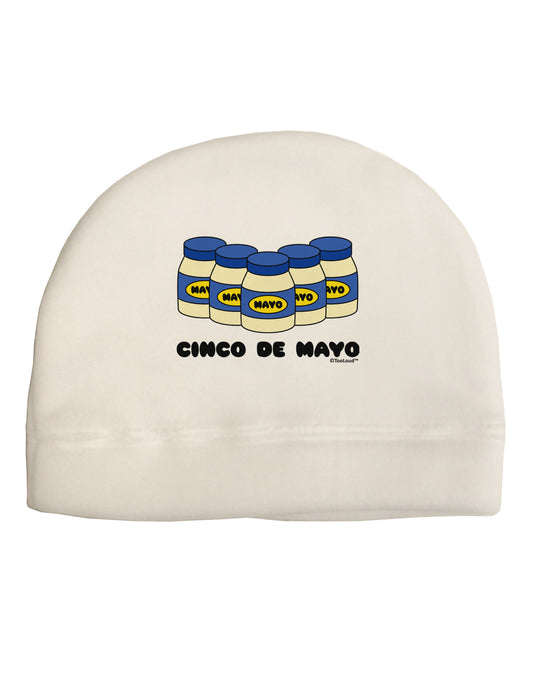 Cinco de Mayo - 5 Mayo Jars Adult Fleece Beanie Cap Hat by TooLoud-Beanie-TooLoud-White-One-Size-Fits-Most-Davson Sales