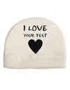 Personalized I Love Customized Adult Fleece Beanie Cap Hat-Beanie-TooLoud-White-One-Size-Fits-Most-Davson Sales