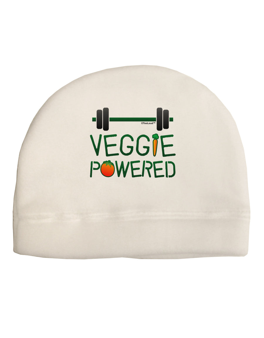 TooLoud Veggie Powered Adult Fleece Beanie Cap Hat-Beanie-TooLoud-White-One-Size-Fits-Most-Davson Sales