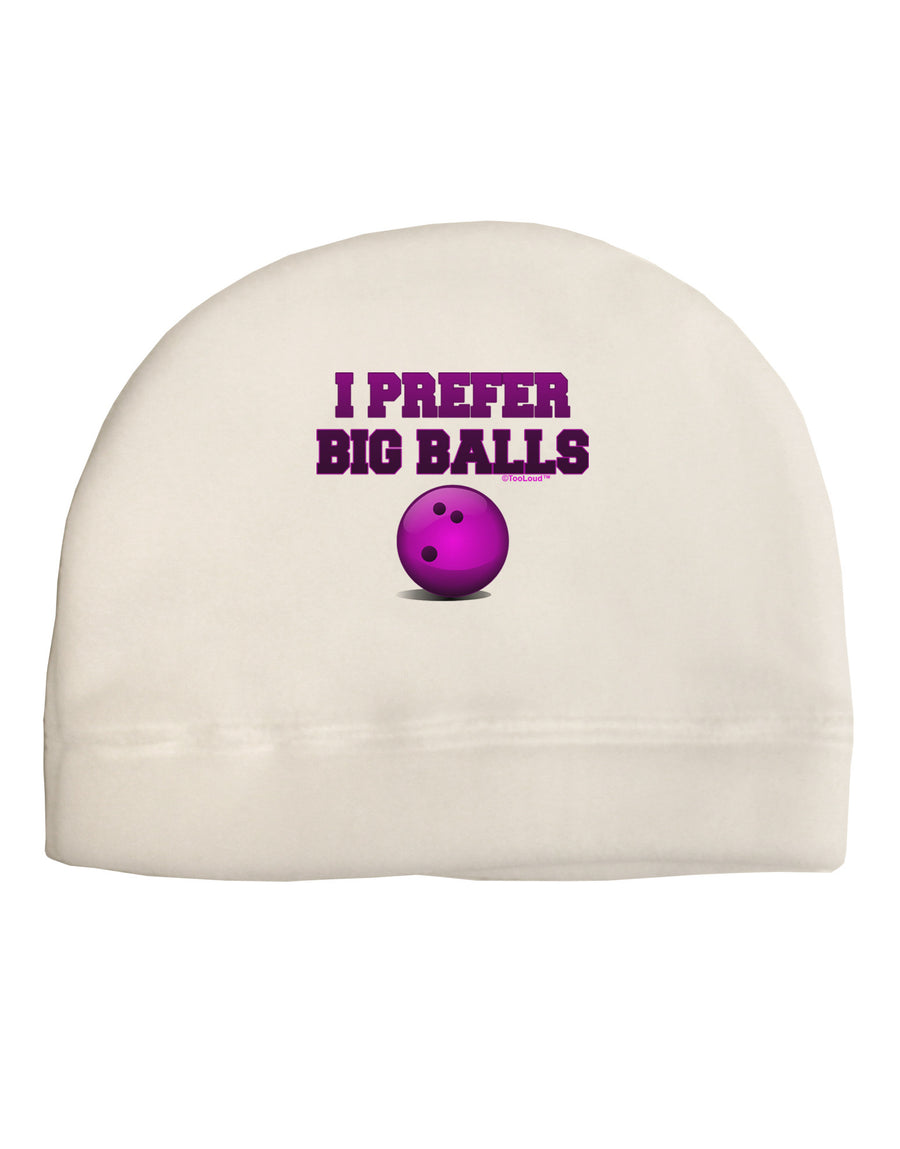 I Prefer Big Balls - Bowling Adult Fleece Beanie Cap Hat-Beanie-TooLoud-White-One-Size-Fits-Most-Davson Sales