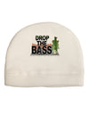 Drop The Bass Fish Adult Fleece Beanie Cap Hat-Beanie-TooLoud-White-One-Size-Fits-Most-Davson Sales