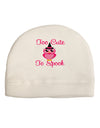 Owl Too Cute Pink Adult Fleece Beanie Cap Hat-Beanie-TooLoud-White-One-Size-Fits-Most-Davson Sales