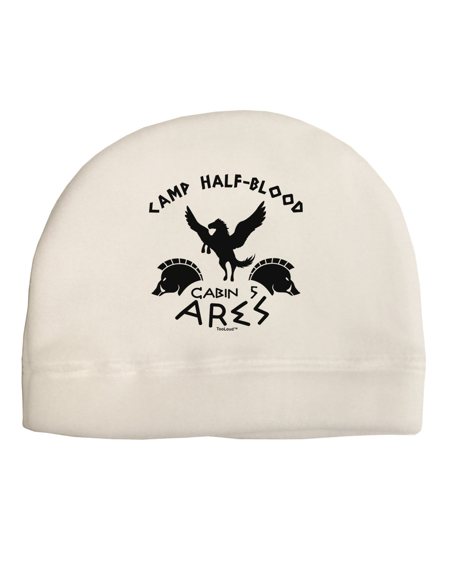 Camp Half Blood Cabin 5 Ares Child Fleece Beanie Cap Hat by-Beanie-TooLoud-White-One-Size-Fits-Most-Davson Sales