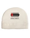 Battery Drained Adult Fleece Beanie Cap Hat-Beanie-TooLoud-White-One-Size-Fits-Most-Davson Sales