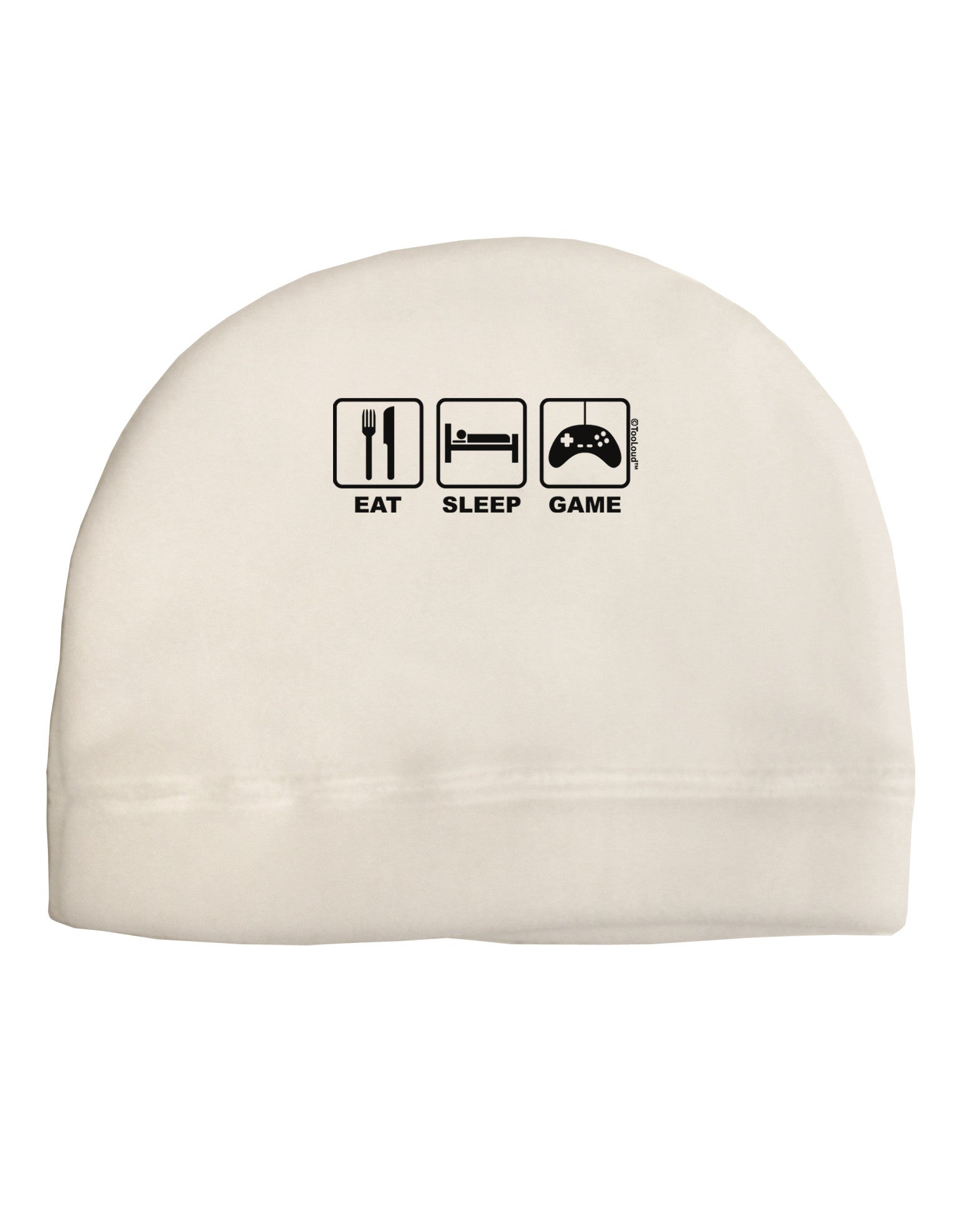 Eat Sleep Game Design Adult Fleece Beanie Cap Hat by TooLoud-Beanie-TooLoud-White-One-Size-Fits-Most-Davson Sales