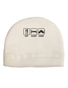 Eat Sleep Game Design Adult Fleece Beanie Cap Hat by TooLoud-Beanie-TooLoud-White-One-Size-Fits-Most-Davson Sales