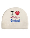 I Love Heart My Boyfriend Adult Fleece Beanie Cap Hat-Beanie-TooLoud-White-One-Size-Fits-Most-Davson Sales