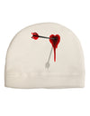 Cupid's Arrow Heart Shot Wound Adult Fleece Beanie Cap Hat-Beanie-TooLoud-White-One-Size-Fits-Most-Davson Sales