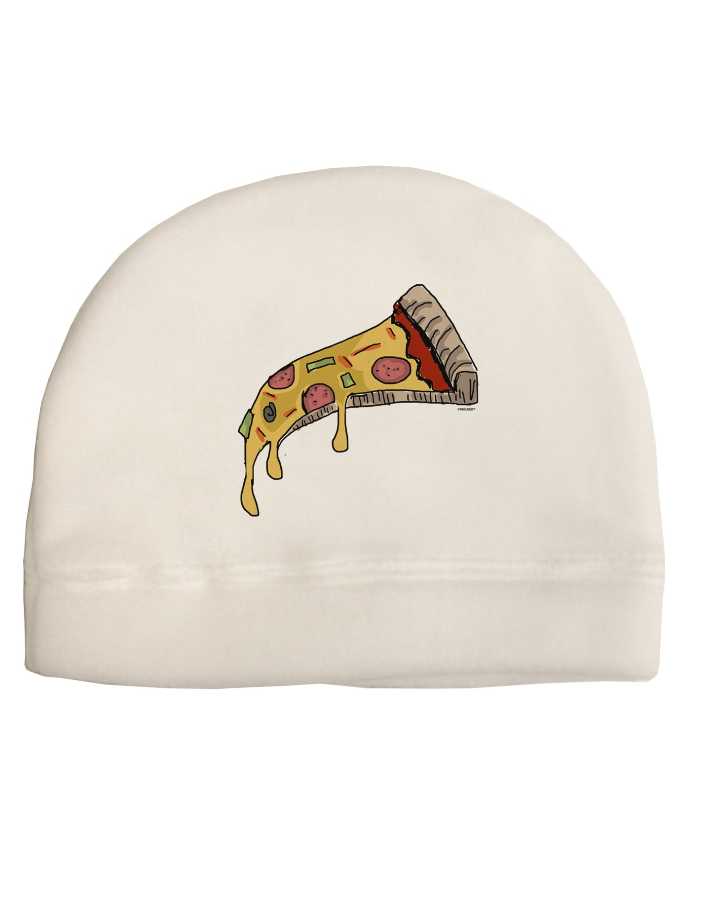 TooLoud Pizza Slice Adult Fleece Beanie Cap Hat-Beanie-TooLoud-White-One-Size-Fits-Most-Davson Sales
