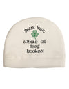 Speak Irish - Whale Oil Beef Hooked Adult Fleece Beanie Cap Hat-Beanie-TooLoud-White-One-Size-Fits-Most-Davson Sales