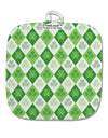 St Patrick's Day Green Shamrock Argyle White Fabric Pot Holder Hot Pad All Over Print-Pot Holder-TooLoud-White-Davson Sales