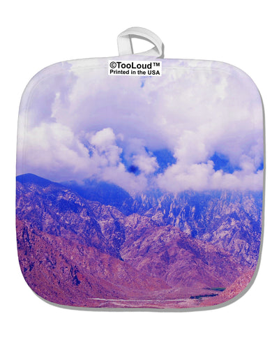 California Mountainscape White Fabric Pot Holder Hot Pad All Over Print-Pot Holder-TooLoud-White-Davson Sales