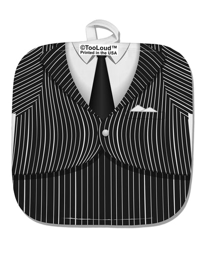 Pinstripe Gangster Jacket Printed Costume White Fabric Pot Holder Hot Pad All Over Print-Pot Holder-TooLoud-White-Davson Sales