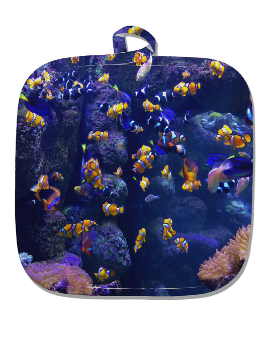 Underwater Ocean View Clownfish White Fabric Pot Holder Hot Pad All Over Print-Pot Holder-TooLoud-White-Davson Sales