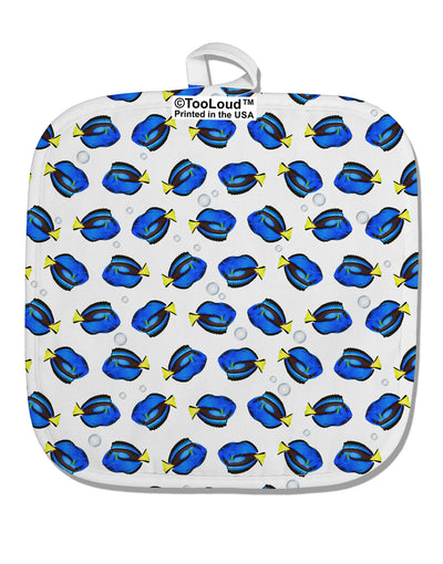 Blue Tang Fish AOP White Fabric Pot Holder Hot Pad All Over Print-Pot Holder-TooLoud-White-Davson Sales