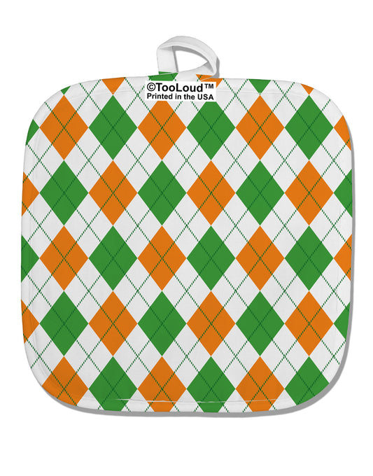 Irish Colors Argyle Pattern White Fabric Pot Holder Hot Pad All Over Print-Pot Holder-TooLoud-White-Davson Sales
