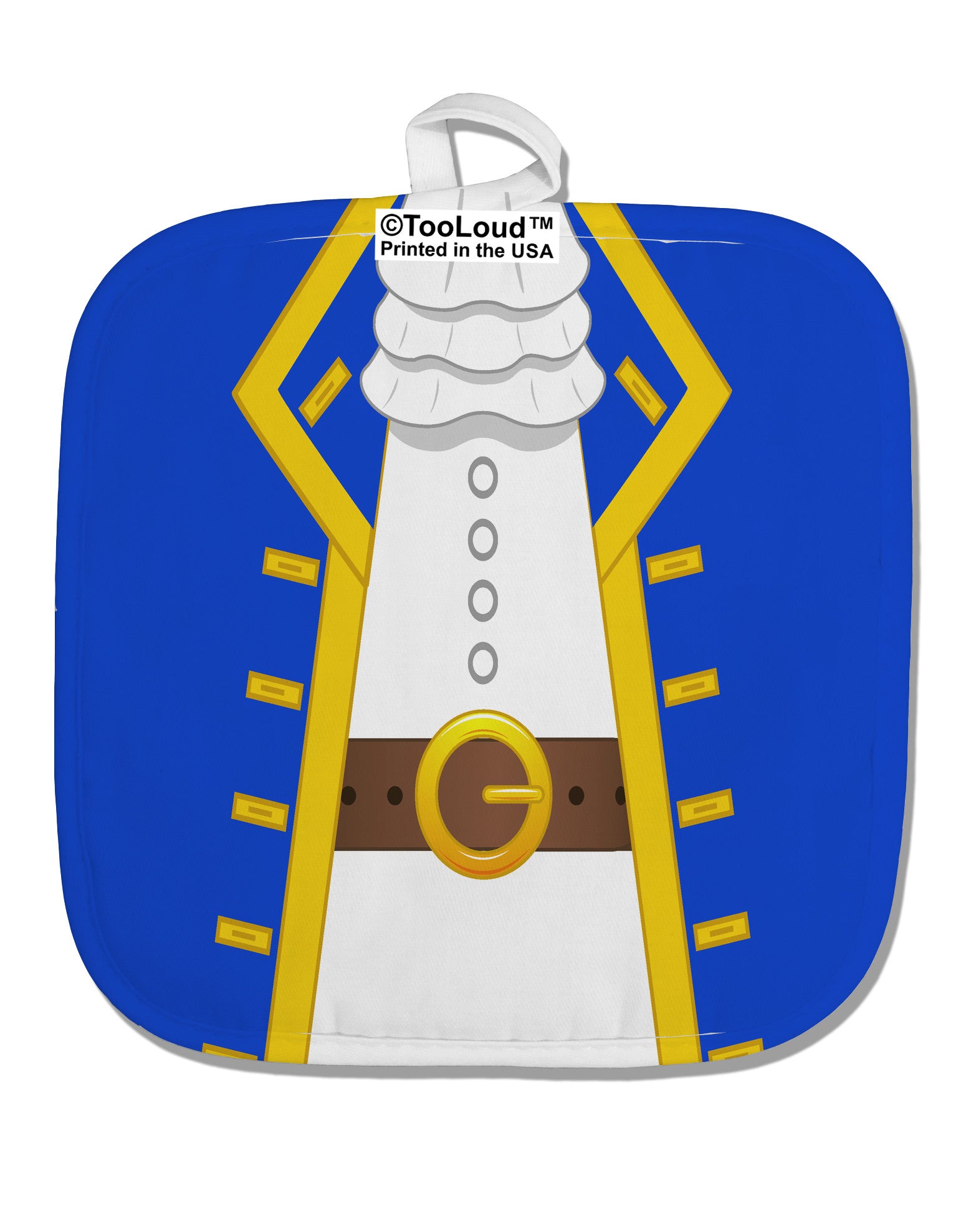 Pirate Captain Costume - Blue White Fabric Pot Holder Hot Pad All Over Print-Pot Holder-TooLoud-White-Davson Sales